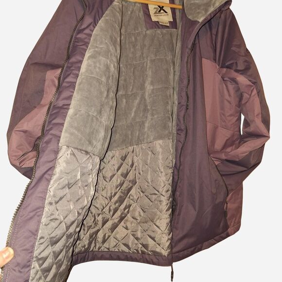 Zeroxposur Women's Grey and Purple Winter Jacket - Picture 4 of 7